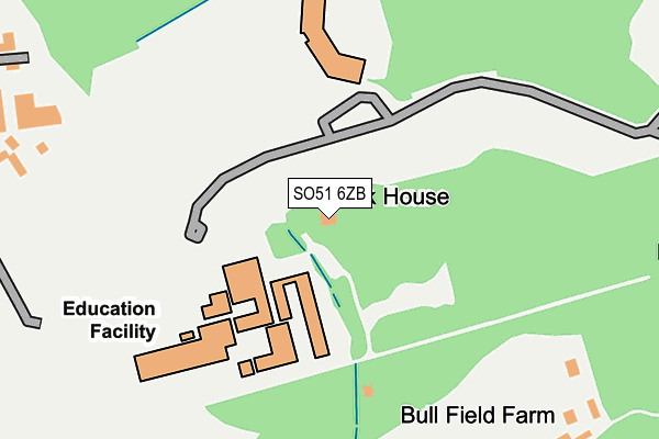 SO51 6ZB map - OS OpenMap – Local (Ordnance Survey)