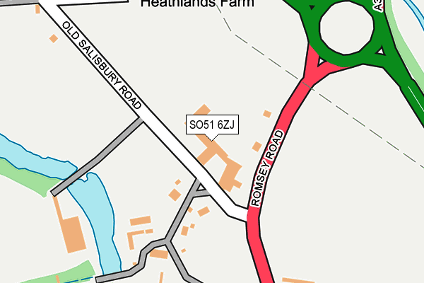SO51 6ZJ map - OS OpenMap – Local (Ordnance Survey)