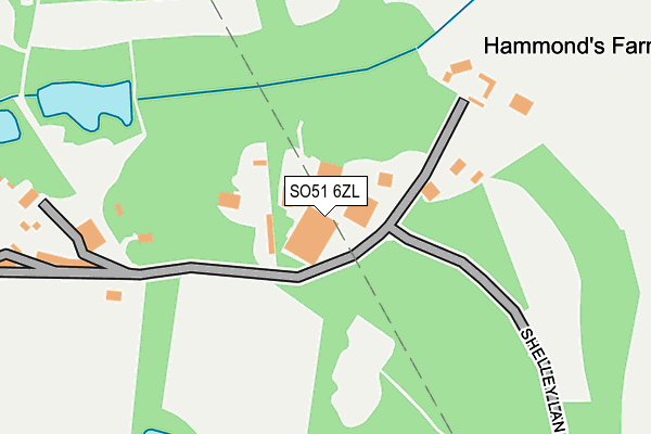 SO51 6ZL map - OS OpenMap – Local (Ordnance Survey)