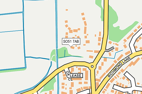 SO51 7AB map - OS OpenMap – Local (Ordnance Survey)