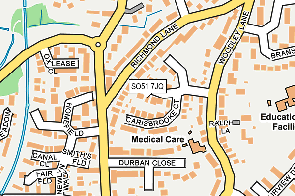 SO51 7JQ map - OS OpenMap – Local (Ordnance Survey)