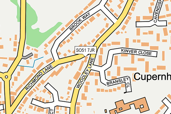 SO51 7JR map - OS OpenMap – Local (Ordnance Survey)