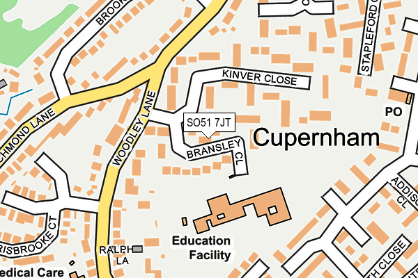SO51 7JT map - OS OpenMap – Local (Ordnance Survey)