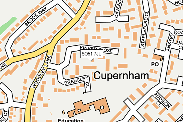 SO51 7JU map - OS OpenMap – Local (Ordnance Survey)