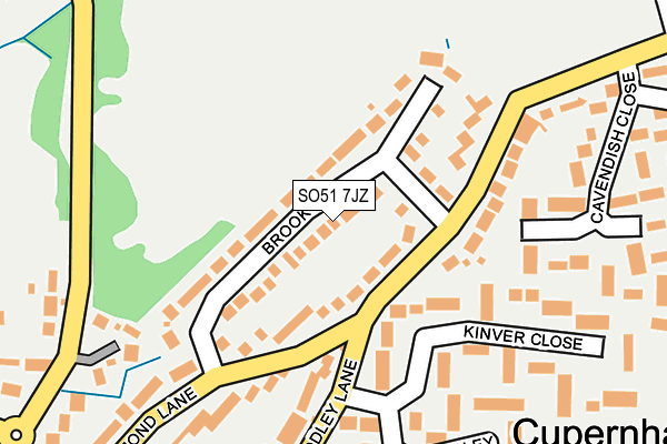 SO51 7JZ map - OS OpenMap – Local (Ordnance Survey)