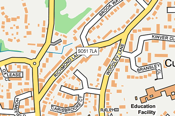 SO51 7LA map - OS OpenMap – Local (Ordnance Survey)