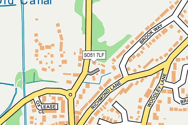 SO51 7LF map - OS OpenMap – Local (Ordnance Survey)