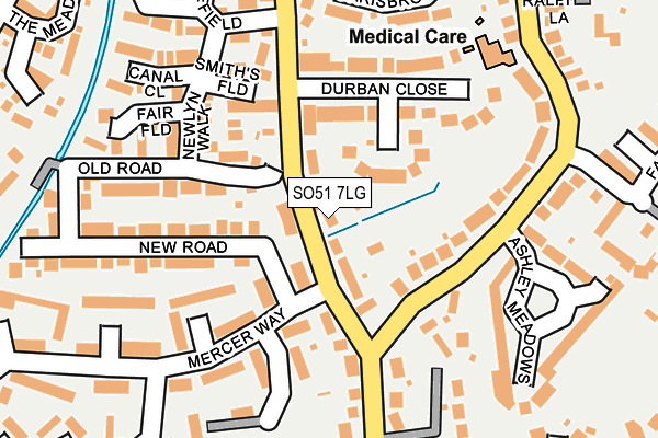 SO51 7LG map - OS OpenMap – Local (Ordnance Survey)