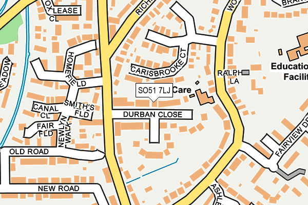 SO51 7LJ map - OS OpenMap – Local (Ordnance Survey)
