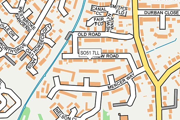 SO51 7LL map - OS OpenMap – Local (Ordnance Survey)