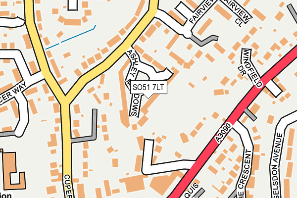 SO51 7LT map - OS OpenMap – Local (Ordnance Survey)