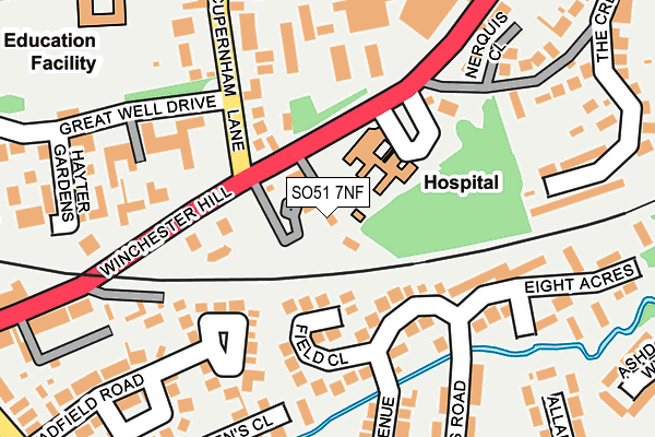 SO51 7NF map - OS OpenMap – Local (Ordnance Survey)