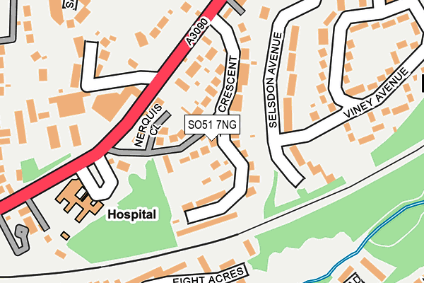 SO51 7NG map - OS OpenMap – Local (Ordnance Survey)