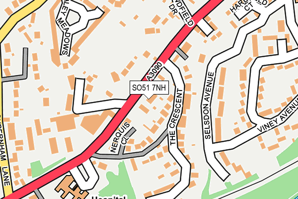 SO51 7NH map - OS OpenMap – Local (Ordnance Survey)