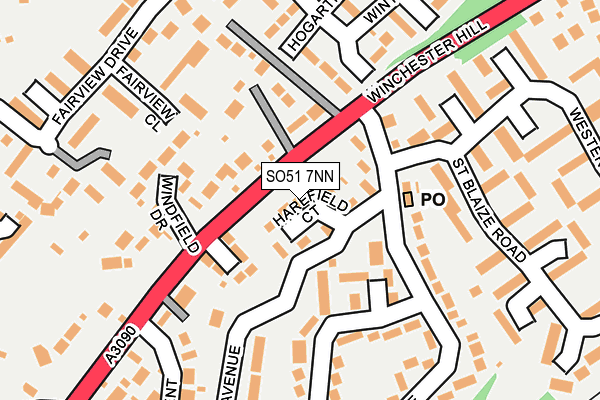 SO51 7NN map - OS OpenMap – Local (Ordnance Survey)