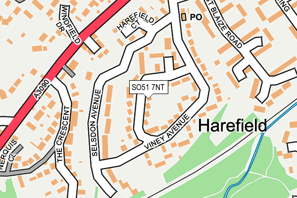 SO51 7NT map - OS OpenMap – Local (Ordnance Survey)