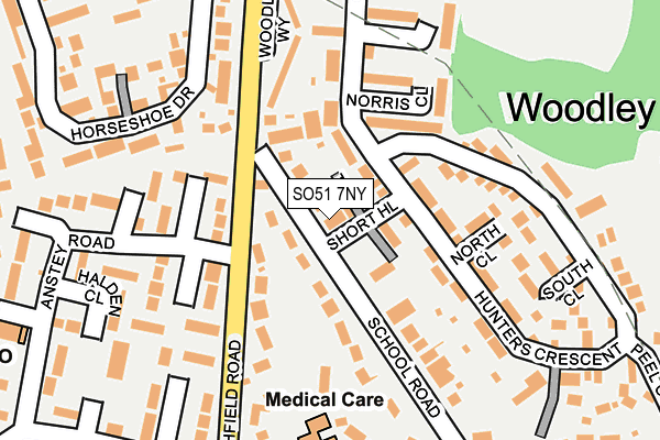 SO51 7NY map - OS OpenMap – Local (Ordnance Survey)