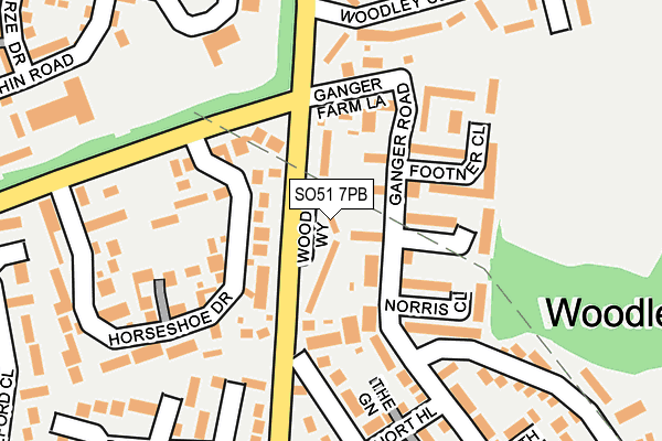 SO51 7PB map - OS OpenMap – Local (Ordnance Survey)