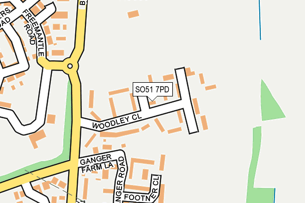 SO51 7PD map - OS OpenMap – Local (Ordnance Survey)