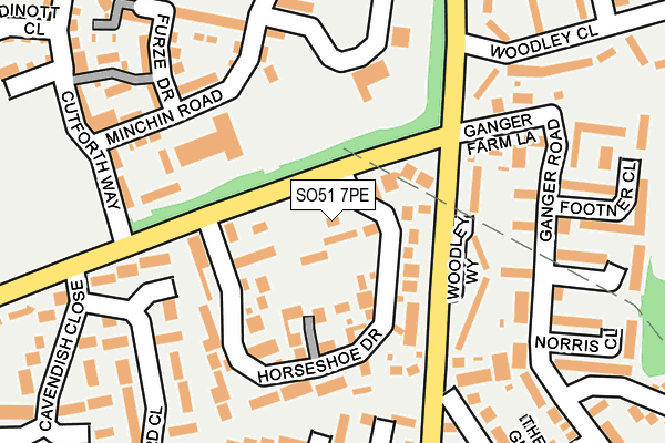 SO51 7PE map - OS OpenMap – Local (Ordnance Survey)