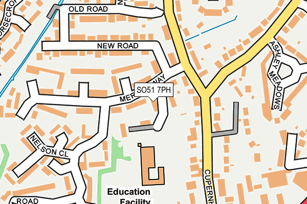 SO51 7PH map - OS OpenMap – Local (Ordnance Survey)