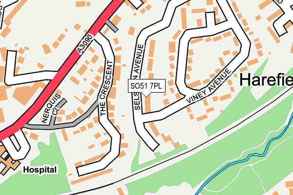 SO51 7PL map - OS OpenMap – Local (Ordnance Survey)