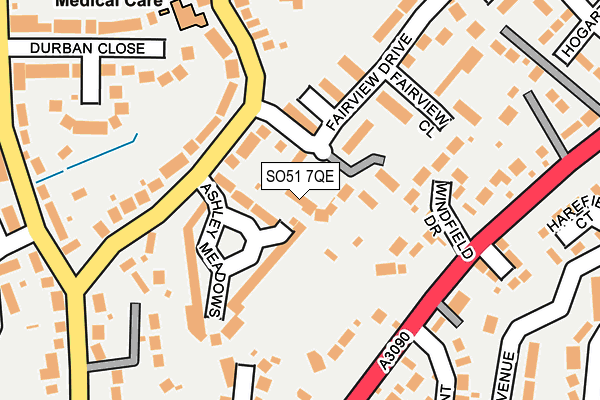 SO51 7QE map - OS OpenMap – Local (Ordnance Survey)