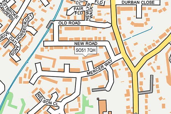 SO51 7QH map - OS OpenMap – Local (Ordnance Survey)