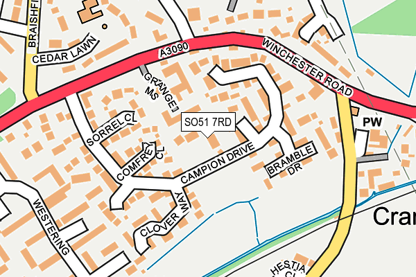 SO51 7RD map - OS OpenMap – Local (Ordnance Survey)