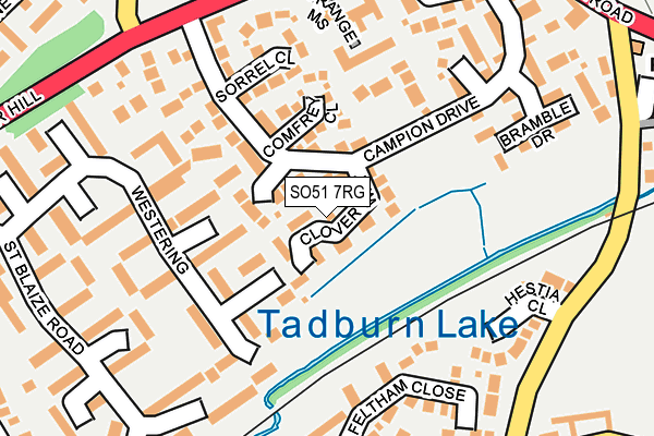 SO51 7RG map - OS OpenMap – Local (Ordnance Survey)