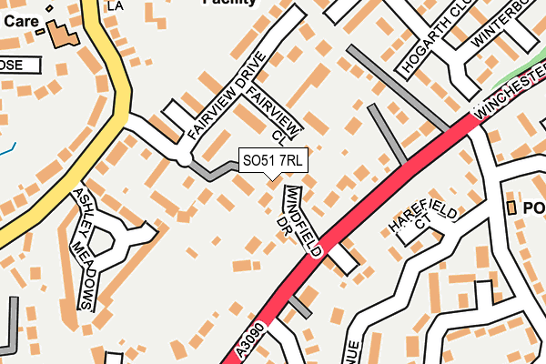 SO51 7RL map - OS OpenMap – Local (Ordnance Survey)