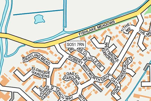 SO51 7RN map - OS OpenMap – Local (Ordnance Survey)