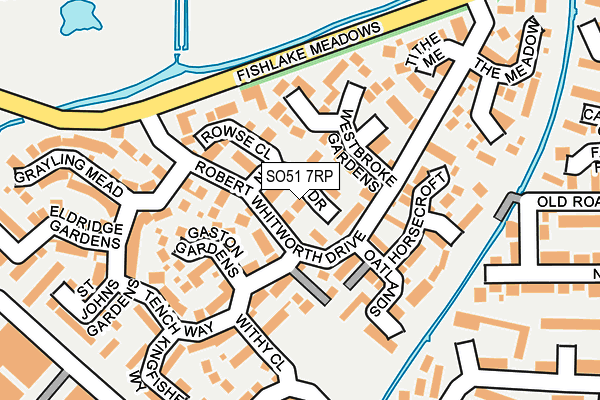 SO51 7RP map - OS OpenMap – Local (Ordnance Survey)