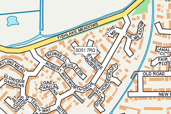 SO51 7RQ map - OS OpenMap – Local (Ordnance Survey)