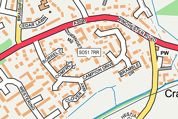 SO51 7RR map - OS OpenMap – Local (Ordnance Survey)