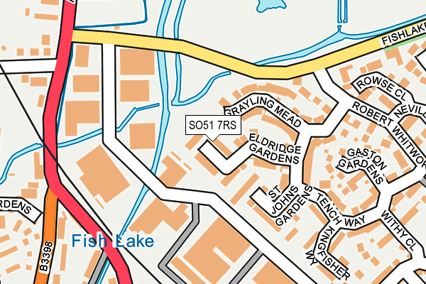 SO51 7RS map - OS OpenMap – Local (Ordnance Survey)
