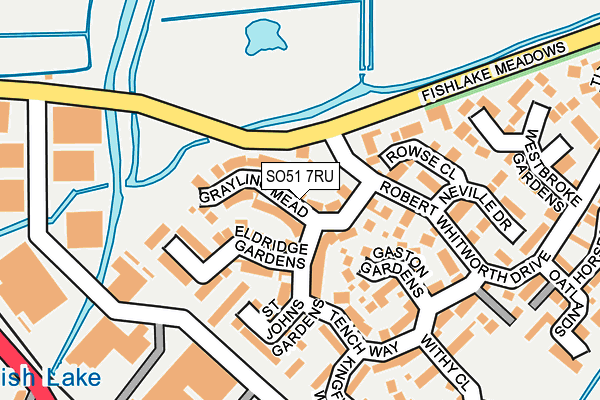 SO51 7RU map - OS OpenMap – Local (Ordnance Survey)