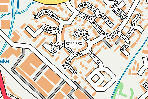 SO51 7RX map - OS OpenMap – Local (Ordnance Survey)