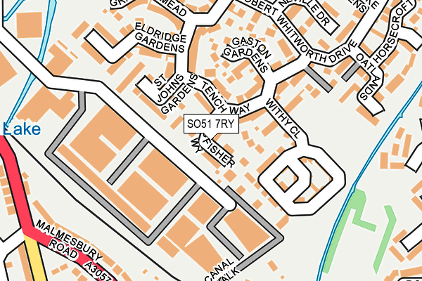SO51 7RY map - OS OpenMap – Local (Ordnance Survey)