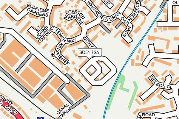 SO51 7SA map - OS OpenMap – Local (Ordnance Survey)