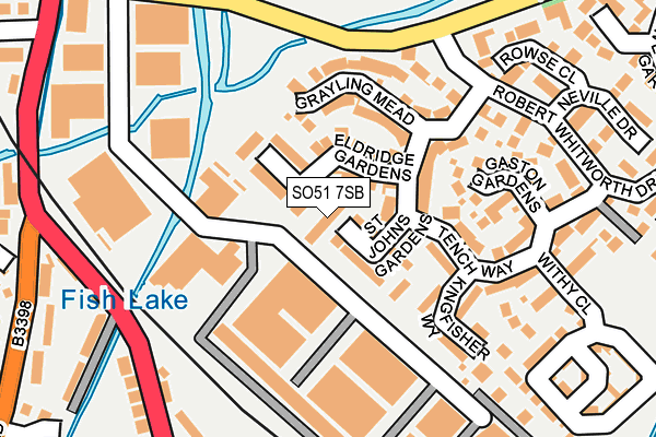 SO51 7SB map - OS OpenMap – Local (Ordnance Survey)