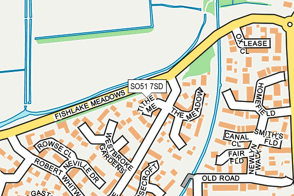 SO51 7SD map - OS OpenMap – Local (Ordnance Survey)