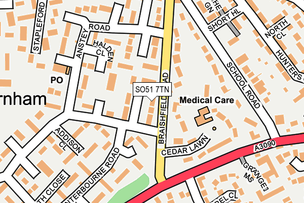 SO51 7TN map - OS OpenMap – Local (Ordnance Survey)