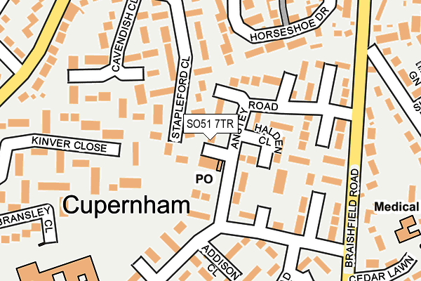 SO51 7TR map - OS OpenMap – Local (Ordnance Survey)