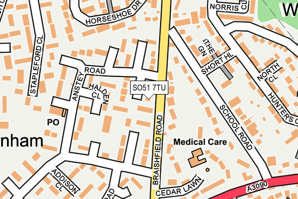 SO51 7TU map - OS OpenMap – Local (Ordnance Survey)