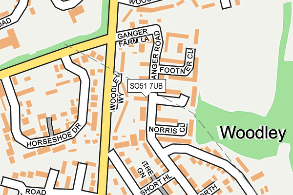 SO51 7UB map - OS OpenMap – Local (Ordnance Survey)