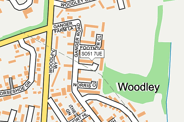 SO51 7UE map - OS OpenMap – Local (Ordnance Survey)