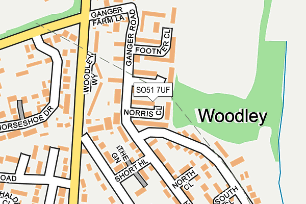 SO51 7UF map - OS OpenMap – Local (Ordnance Survey)