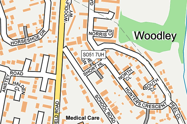 SO51 7UH map - OS OpenMap – Local (Ordnance Survey)