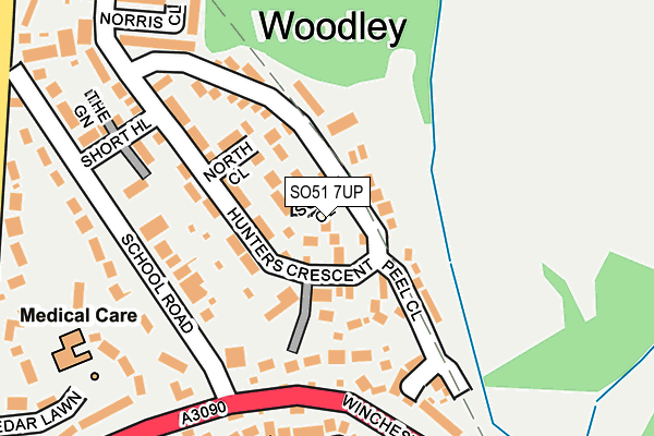 SO51 7UP map - OS OpenMap – Local (Ordnance Survey)